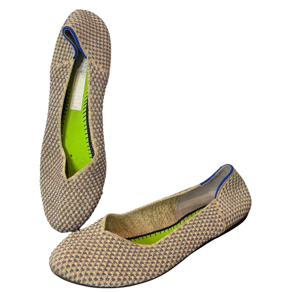 Rothy's Limited Edition Multi Metallic Ballet Flats Womens 9 Shoes NO INSOLES